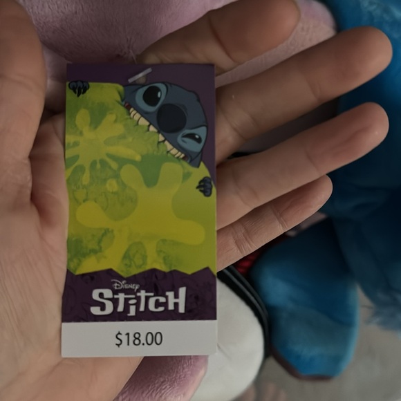 Stitch cozy Plush Slippers in Blue and Pink - Picture 7 of 9